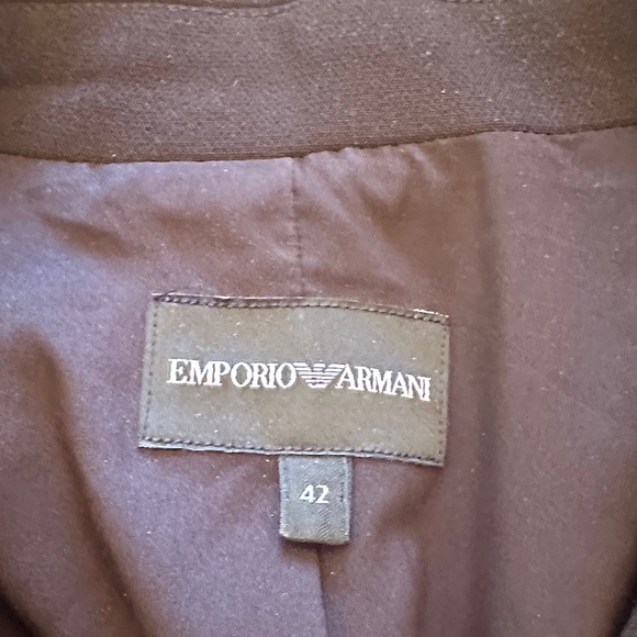 Emporio Armani Women's Black Double-Breasted Blazer, size 42/ Small - Picture 6 of 14